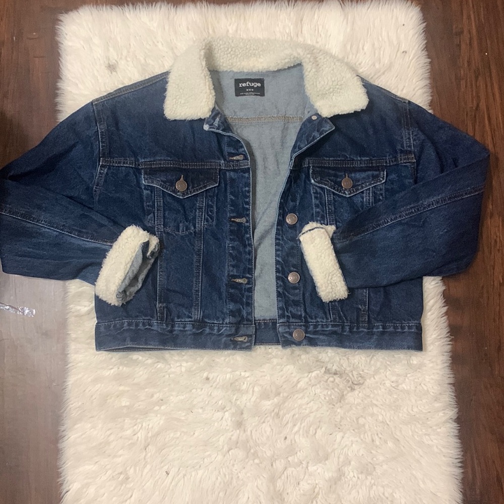 Blue Jean Jacket W/ Fur